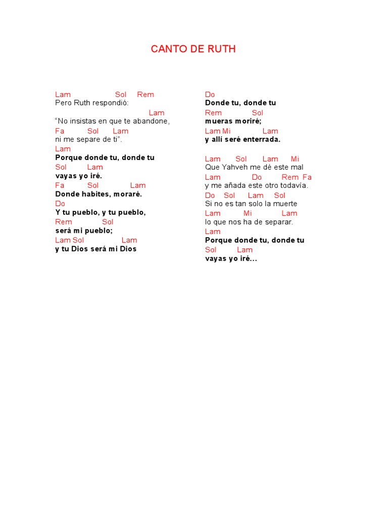 Canto de Ruth | PDF
