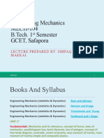 Engineering Mechanics MECH-104 B.Tech. 1 Semester GCET, Safapora