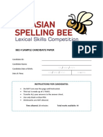 Bee 4 - Sample Candidate Paper
