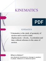 KINEMATICS SPEED VELOCITY ACCELERATION TOPIC 4 PHYSICS 31 For Students