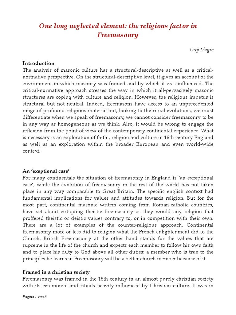 Freemasonry's Religious Context and Impact | PDF | Freemasonry | Age Of ...