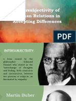 Intersubjectivity of Human Relations in Accepting Differences