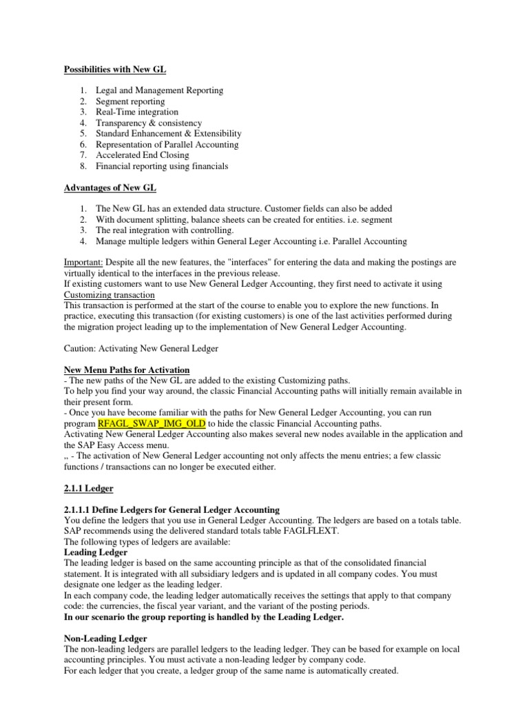 Possibilities With New GL | PDF | Accounting | Income Statement