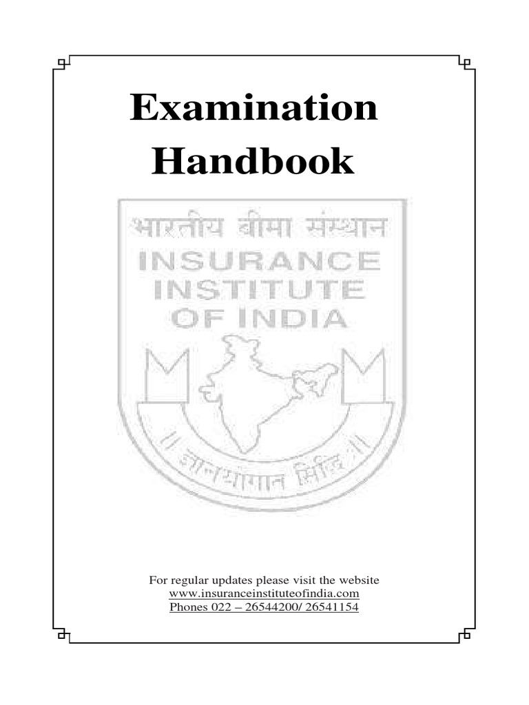 Examination Handbook 2023 III PDF Postgraduate Education Insurance