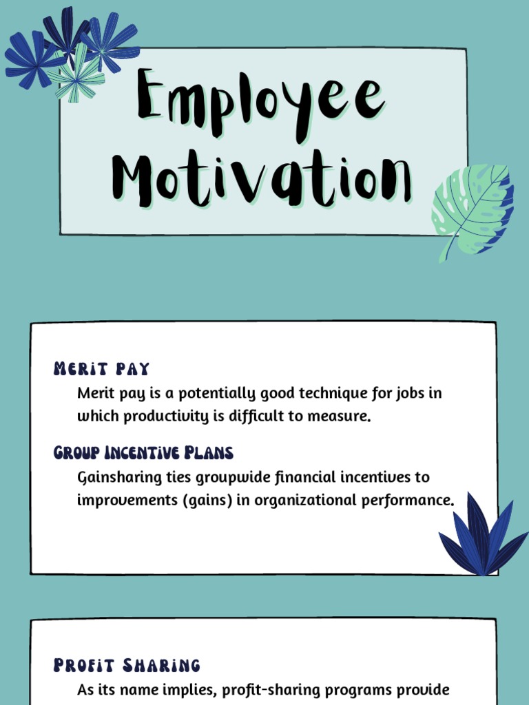 Employee Motivation PDF Motivation Motivational