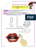 Reforzamiento Com Leemos y Escribimos Palabras Con L de Leon