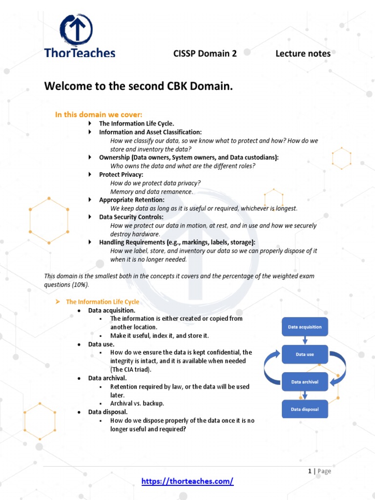 2023+CISSP+Domain+2+Study+Guide+by+ThorTeaches Com+v3 1 | PDF | Random ...