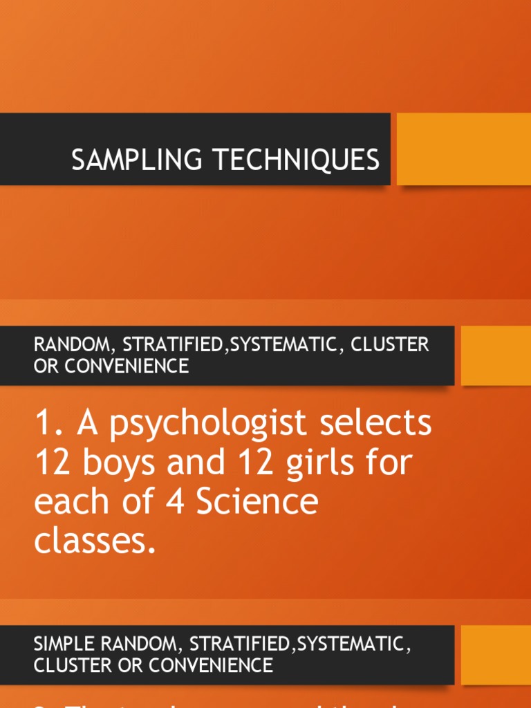 Sampling Techniques (Quiz) PDF