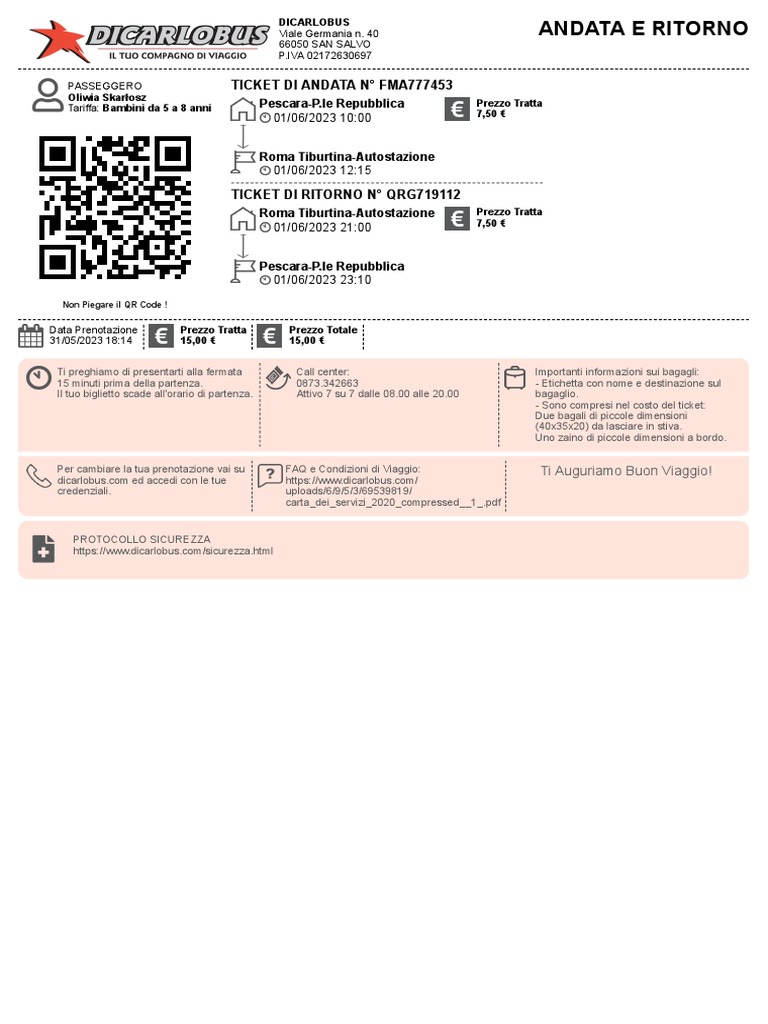 Ticket Di Andata #Fma777453: Pescara-P.le Repubblica | PDF, image size:768x1024