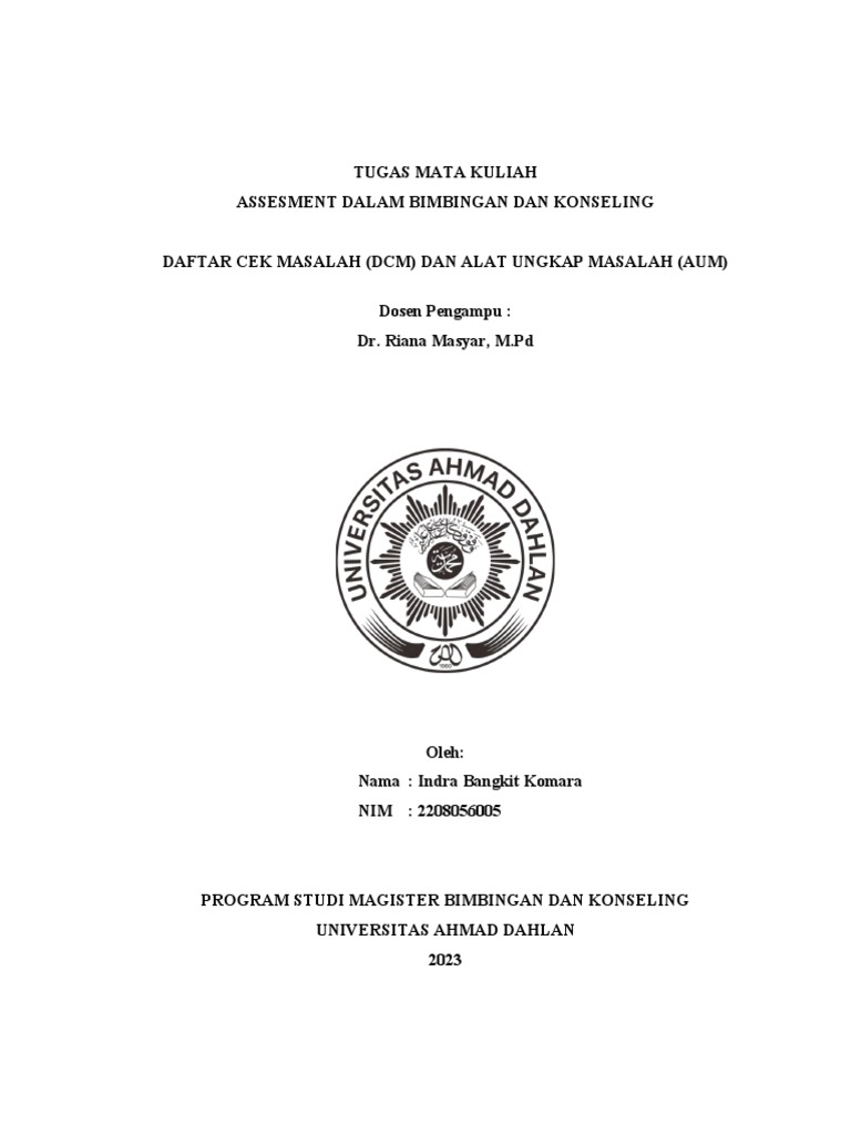 Panduan DCM dan AUM dalam Konseling | PDF