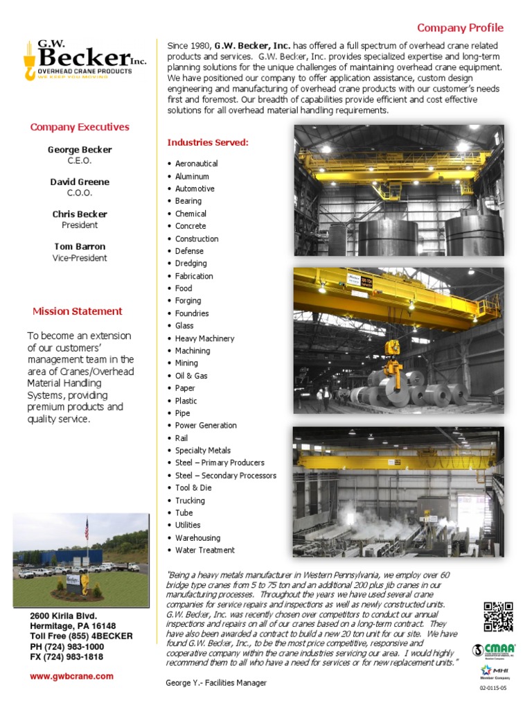 Company Executives: Industries Served | PDF