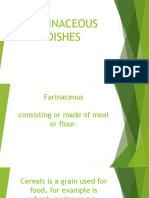 Farinaceous Dishes