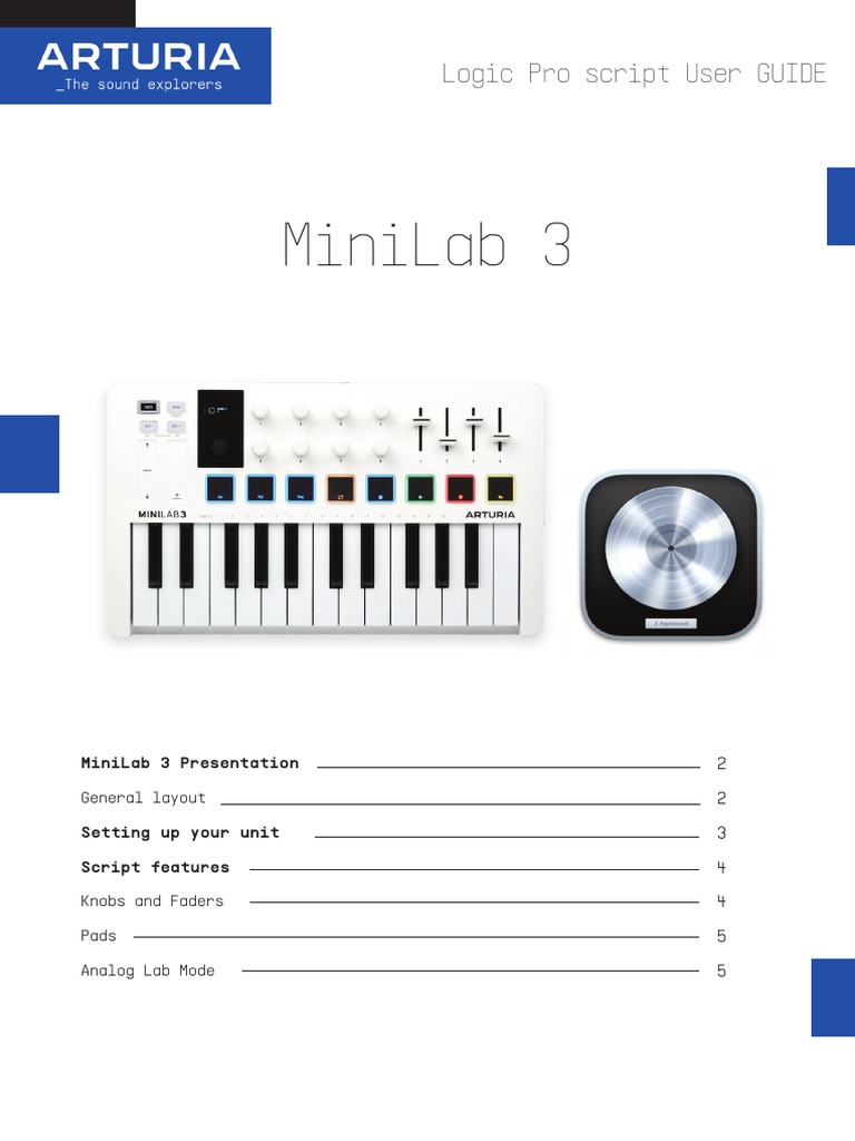MiniLab 3 Logic Pro User Guide PDF Software Computer Science