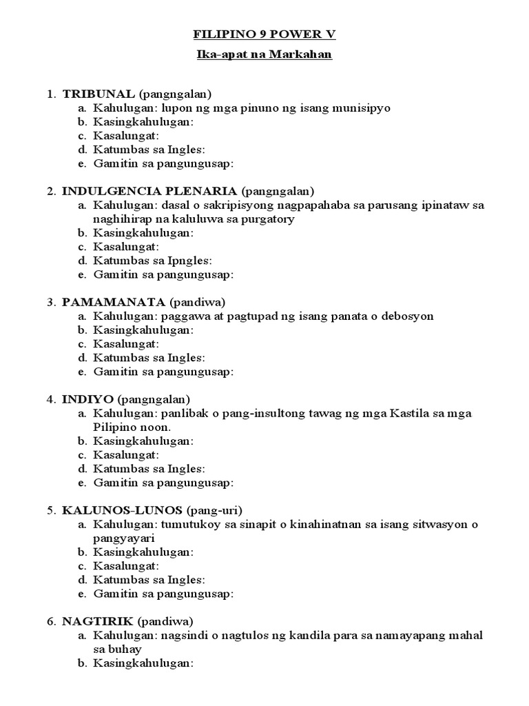 Filipino 9 Power V PDF