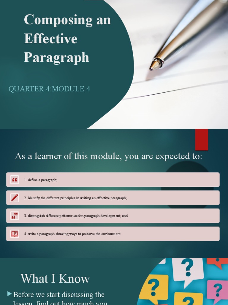 Writing Effective Paragraphs | PDF