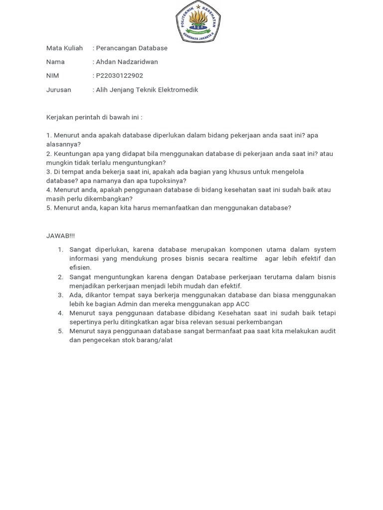 Perancangan Database | PDF