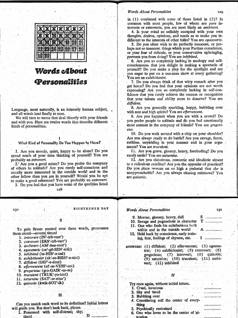 30 Days To A More Powerful Vocabulary 1-8 | PDF