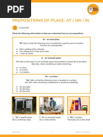 (TV A1-A2) Prepositions of Place