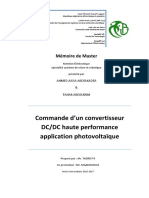 Commande D'un Convertisseur DC/DC Haute Performance Application Photovoltaïque