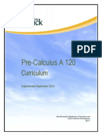 Pre-CalculusA120 Syllabus New Brunswick Canada
