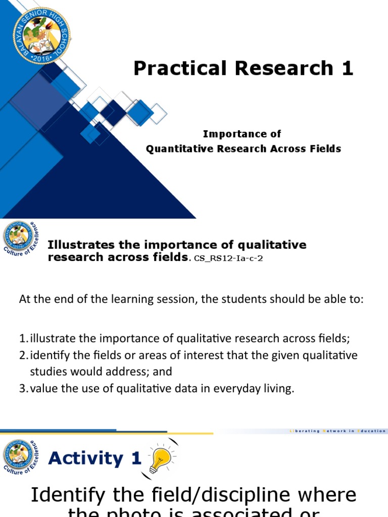 ImportanceofQualitativeResearchacrossFields PDF Quantitative