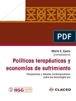 EPELE, María E. Políticas Terapéuticas y Economías de Sufrimiento - Livro