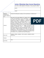 Legal Framework On Child Adoption in Myanmar Some Proposed Outlines