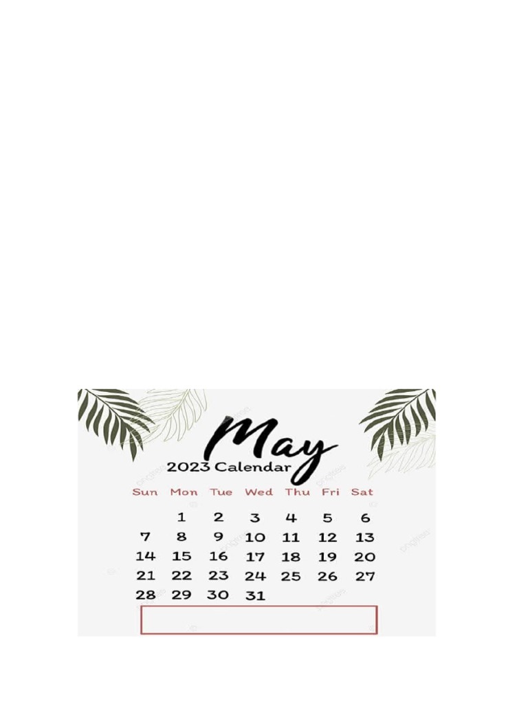 May Calendar Pdf