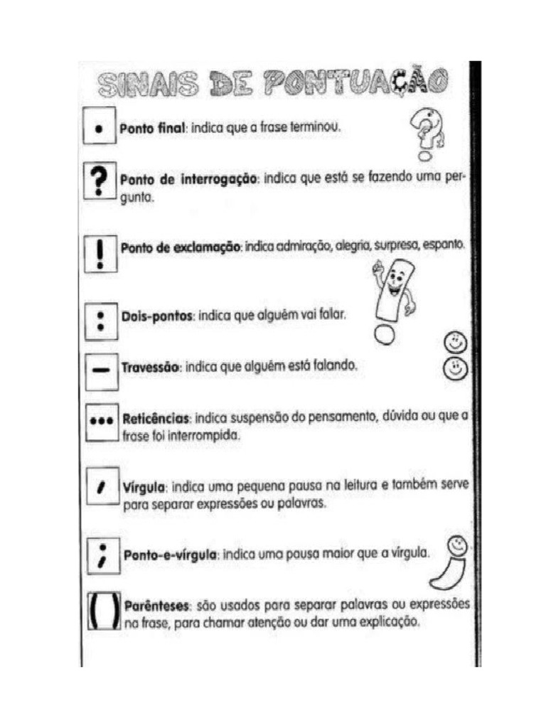 Regras de Sinais de Pontuação e Exercícios Divertidos | PDF