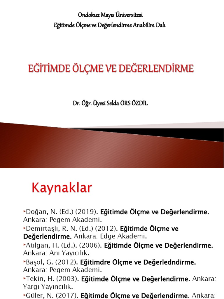 Hafta Ölçme Temel Kavramlar | PDF