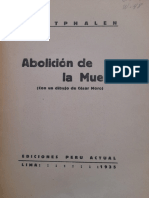 Emilio Adolfo Westphalen - Abolición de La Muerte (1935)