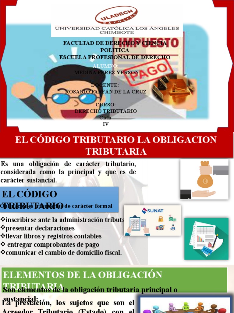 El Codigo Tributario-Definicion, Elementos y Sujetos | PDF