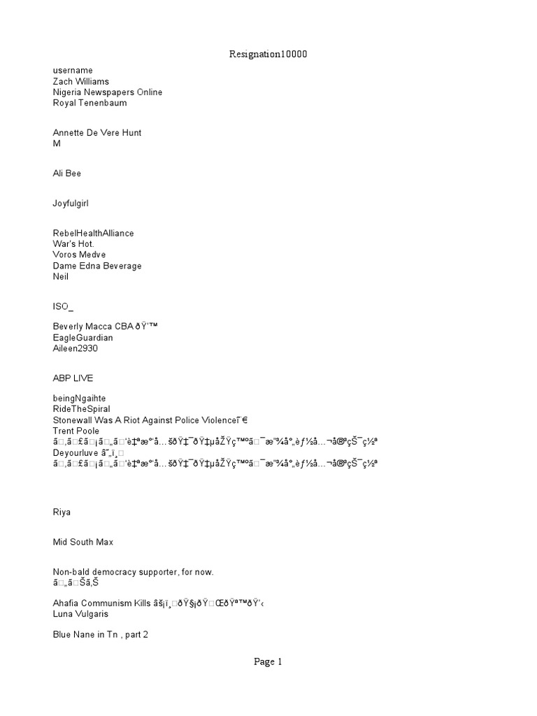 Resignation 10000 | PDF