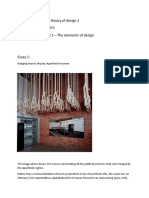 Module: History and Theory of Design 1 Module Code: BAHT6Y1 Unit of Learning: Unit 1 - The Elements of Design