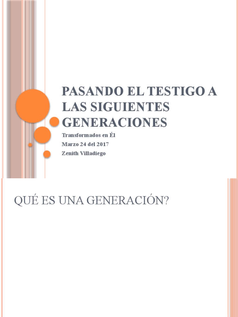 Pasando el Testigo | PDF