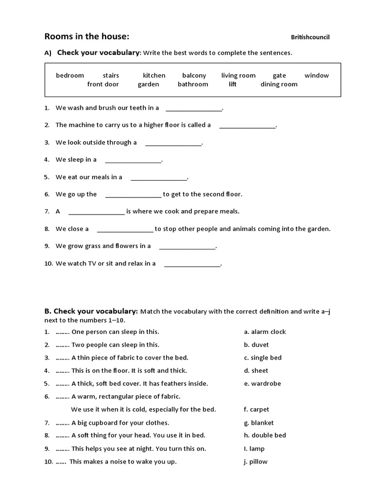 different-types-of-rooms-and-furniture-britishcouncil-pdf