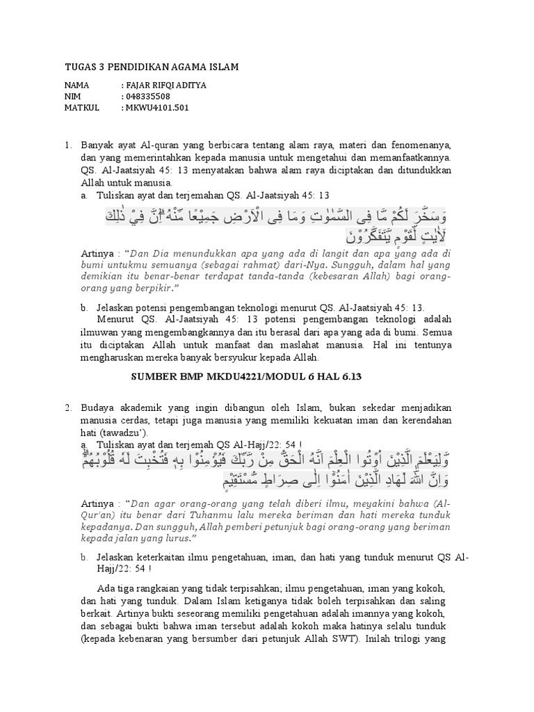 Tugas 3 Pendidikan Agama Islam Pdf