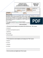 Evaluation For The Second Quimester 9 Ay B