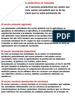 Análisis de Los Sectores Productivos en Colombia