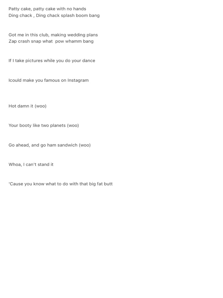 Patty Cake, Patty Cake With No Hands PDF