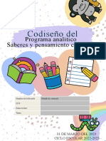 Plano Analitico Saberes y Pensamiento Cientifico