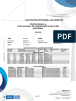 Certificado de Extracto de Intereses A Las Cesantías Fiduprevisora S.A. Fondo Nacional de Prestaciones Sociales Del Magisterio