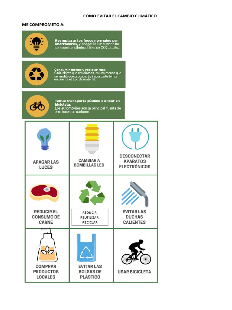 Cómo Evitar El Cambio Climático | PDF