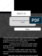 Meet Ix: Good Governance Dalam Pelayanan Publik