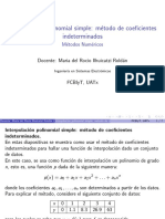 Interpolación Polinomial Simple