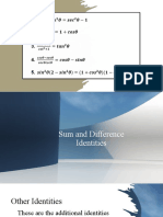 Sum and Difference Identities