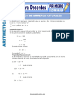 Division de Numeros Naturales para Primero de Secundaria