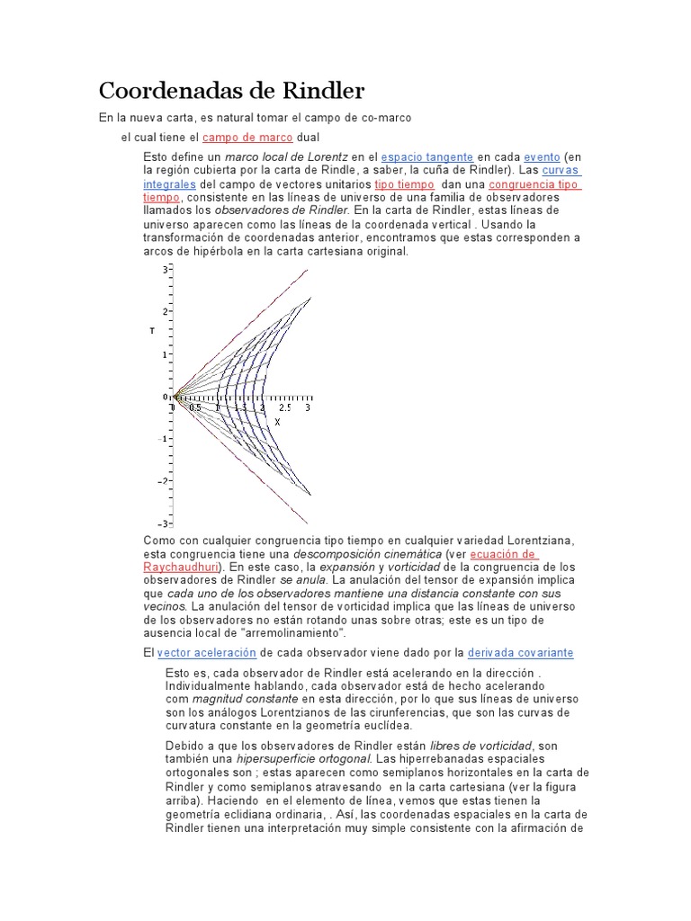 Coordenadas de Rindler | PDF