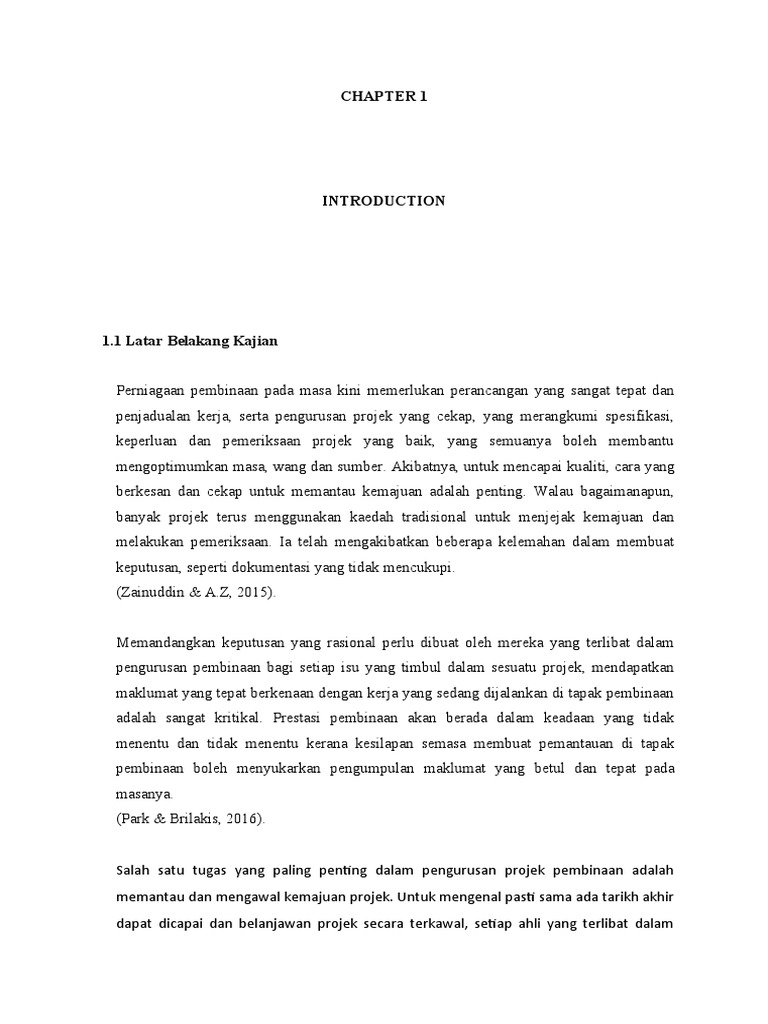 Chapter 1 Construction Inspection Proposal - The Real One | PDF
