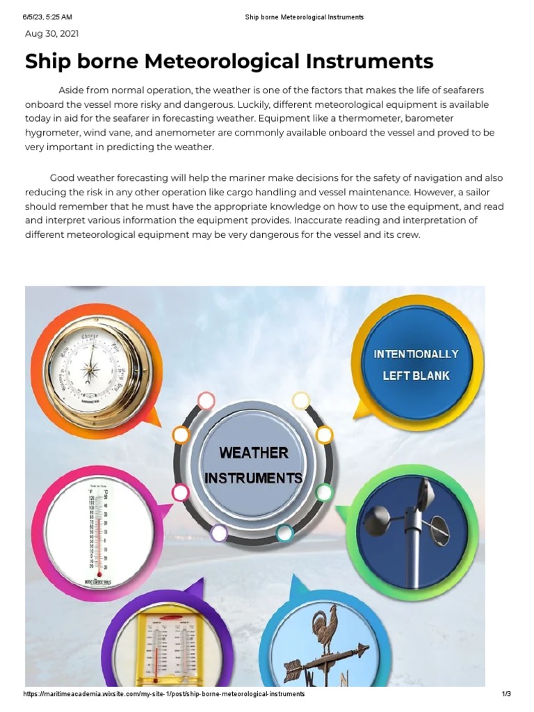 Ship Borne Meteorological Instruments PDF